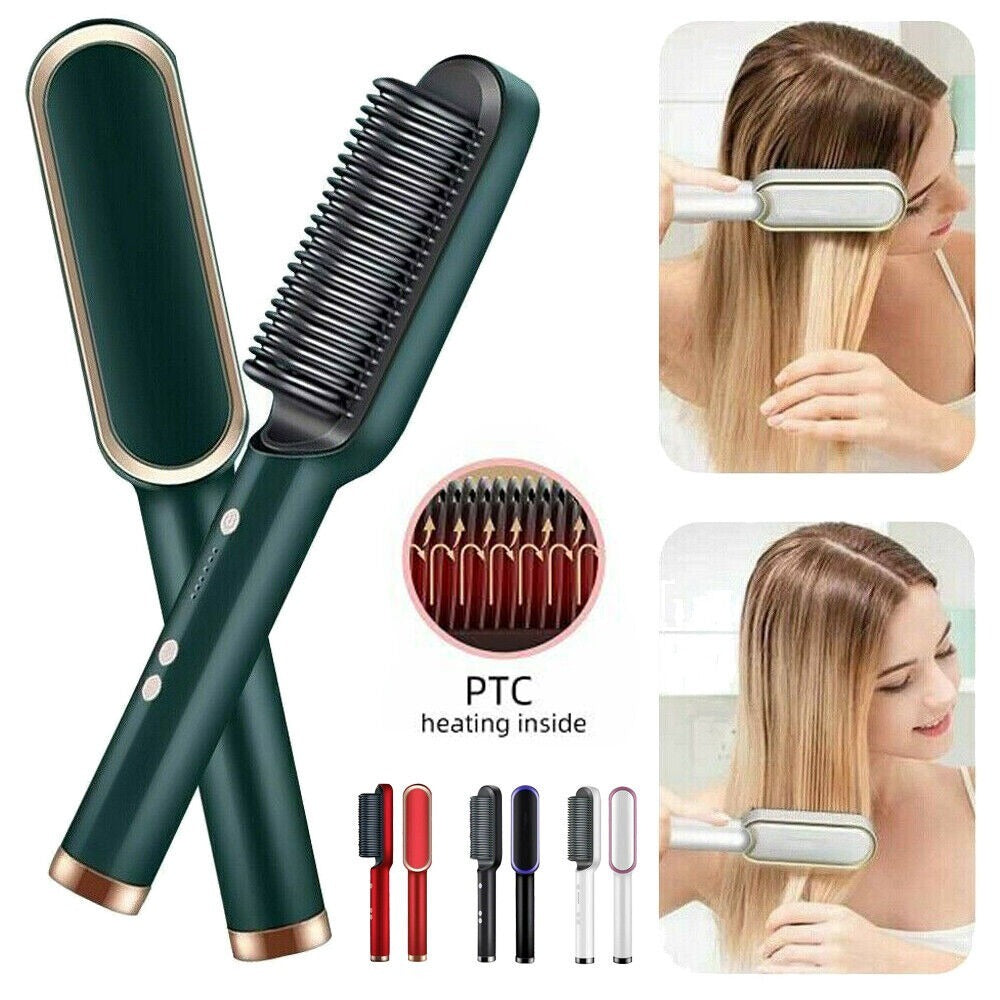 Electric Professional Hair Straightener Brush