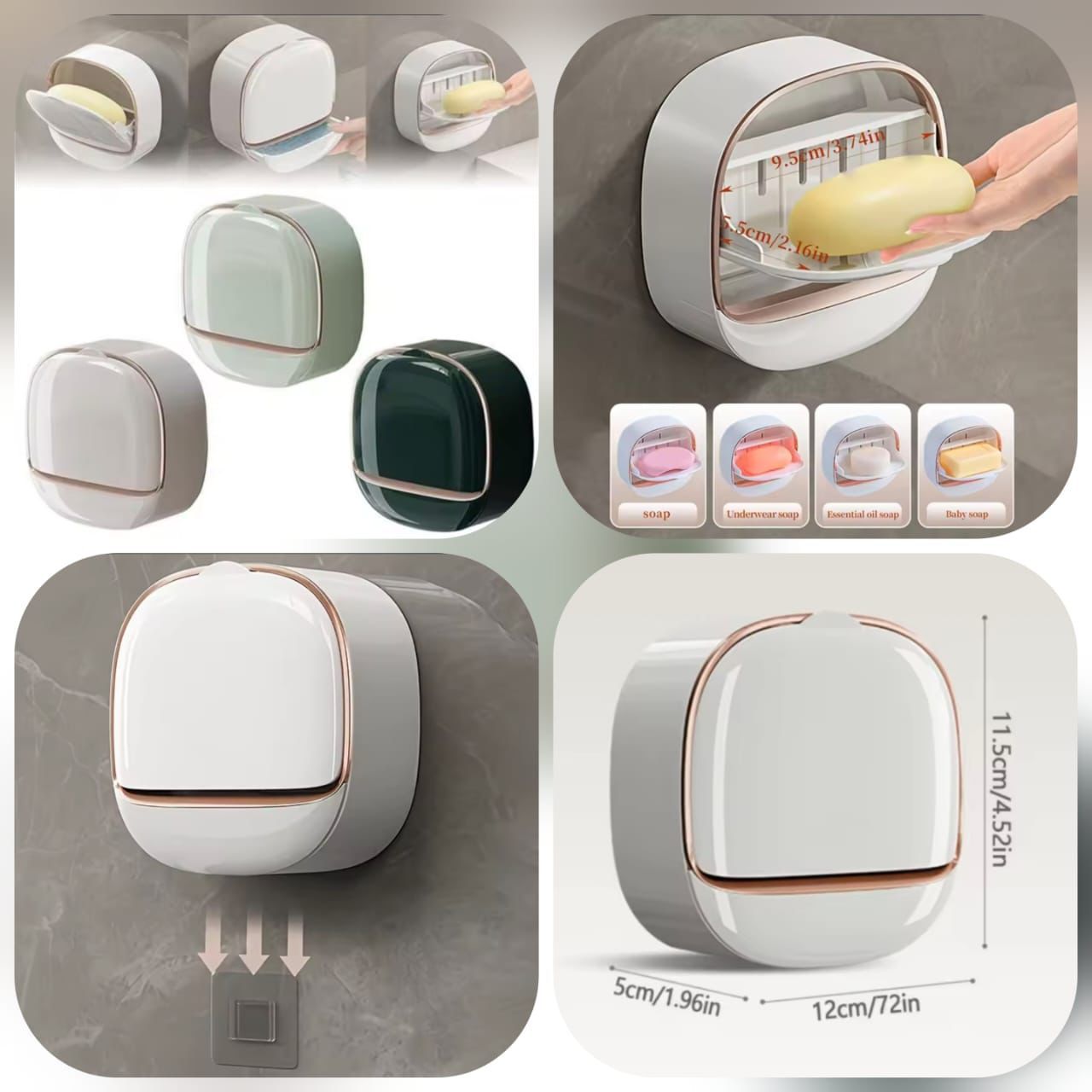 Soap Box Wall Mounted Light Luxury Soap Holder